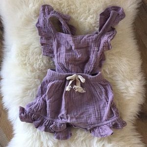 Lilac linen romper NWOT